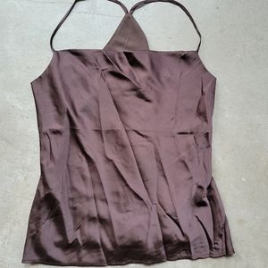 Brown cowl neck cami